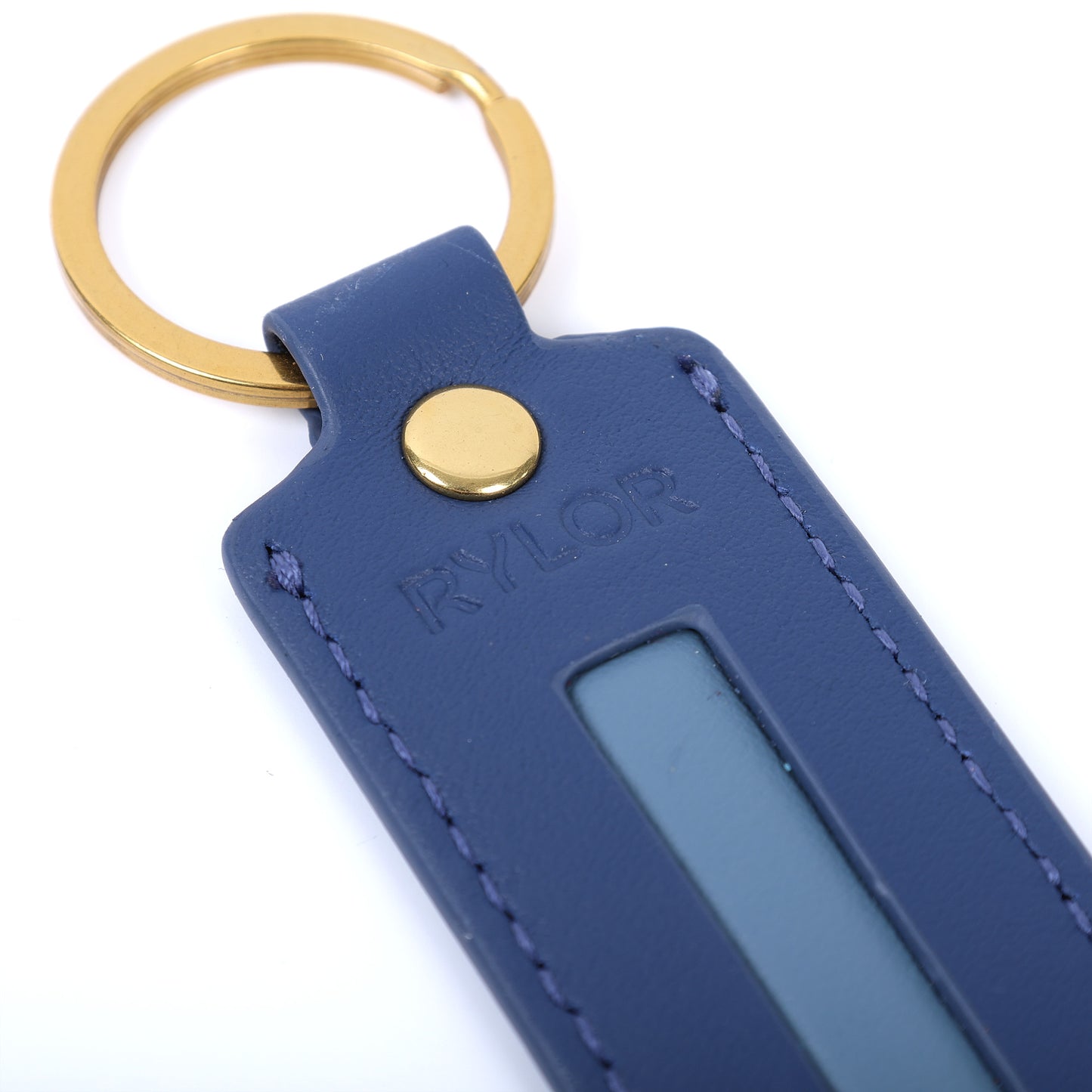 Navy Heritage Stripe Keychain