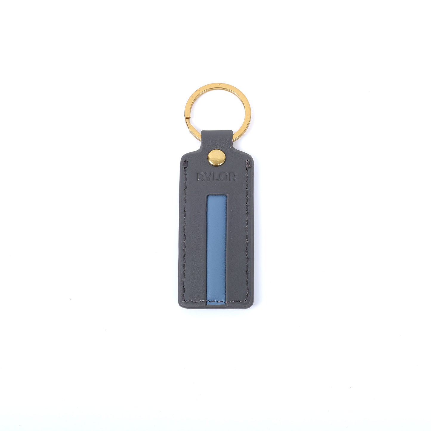 Gray Heritage Stripe Keychain