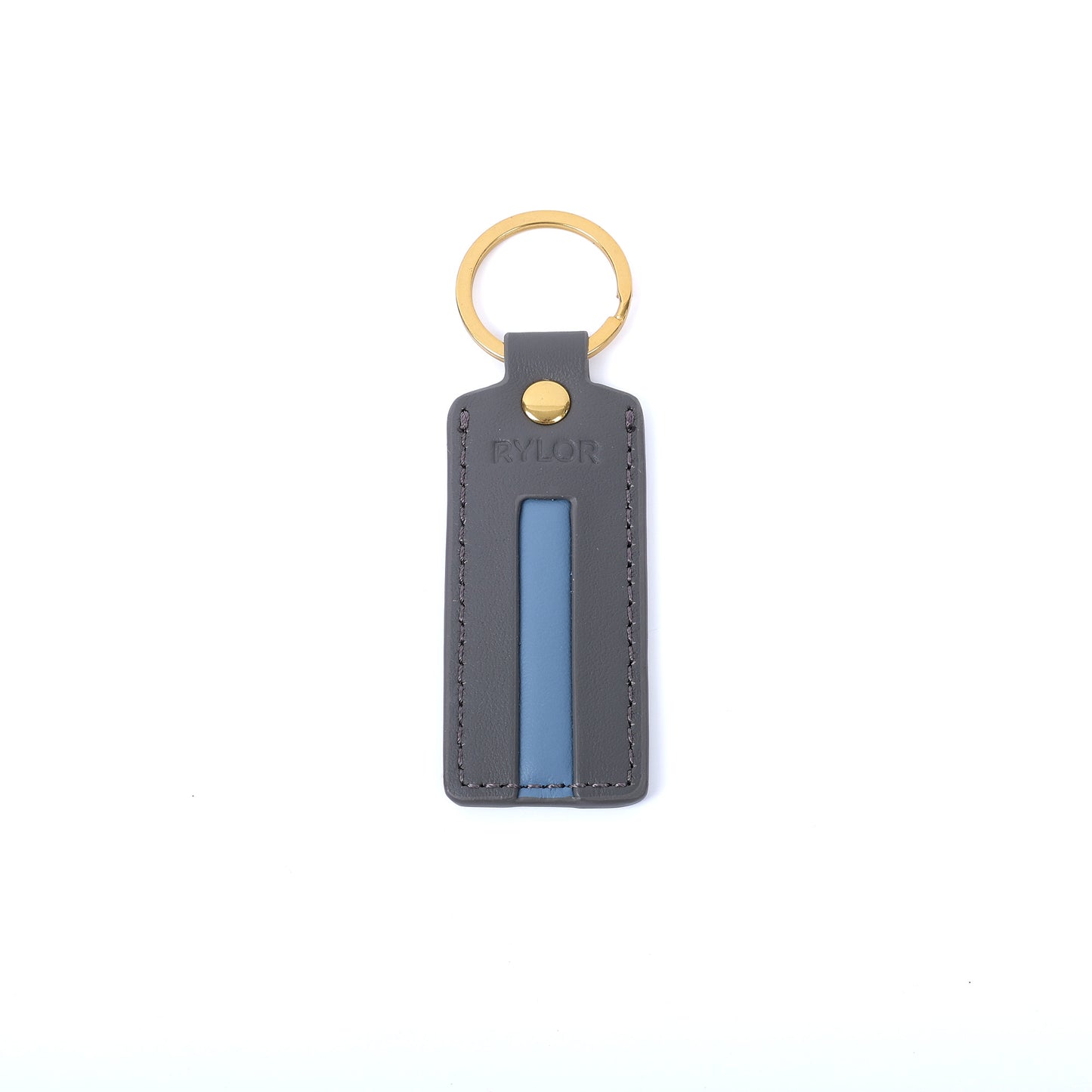 Gray Heritage Stripe Keychain