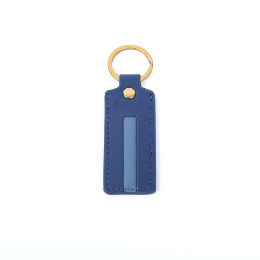 Navy Heritage Stripe Keychain