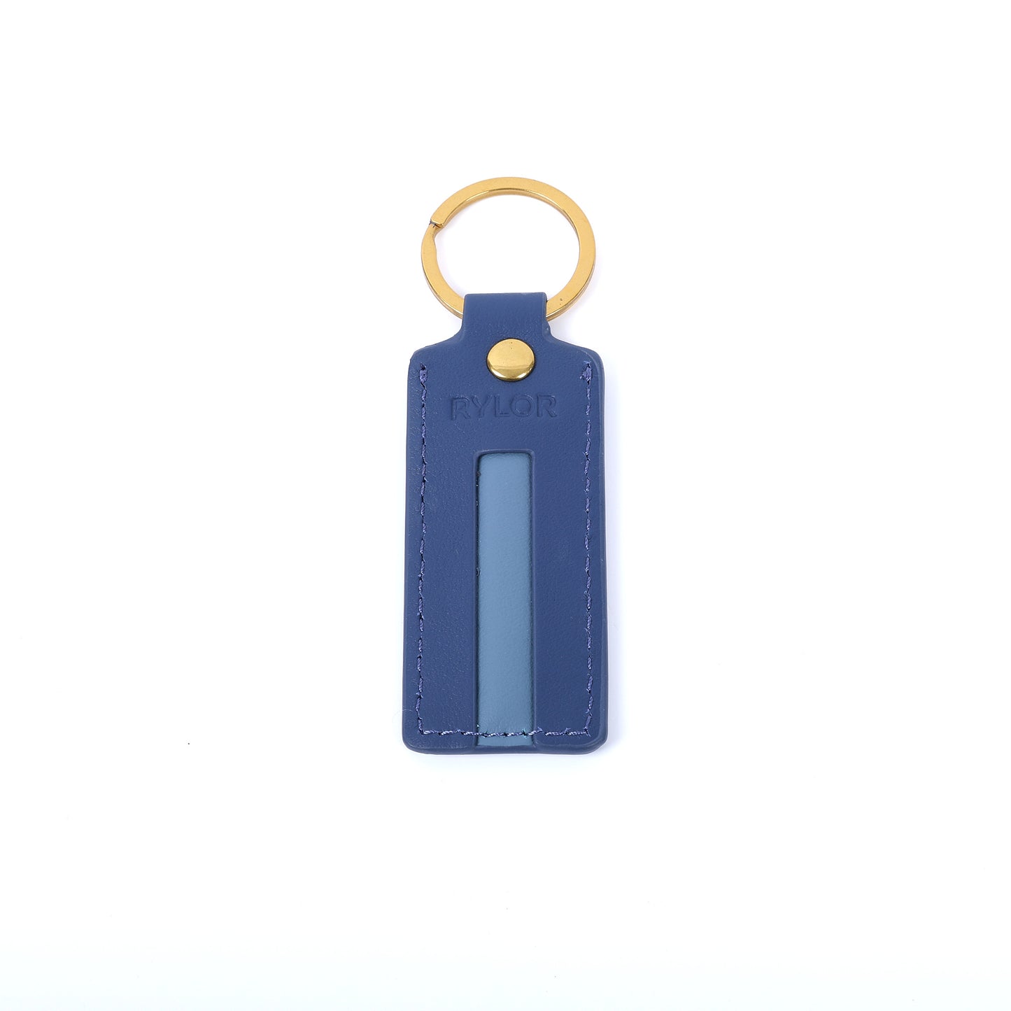 Navy Heritage Stripe Keychain