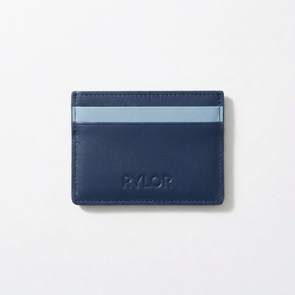 Navy Heritage Stripe Card Holder